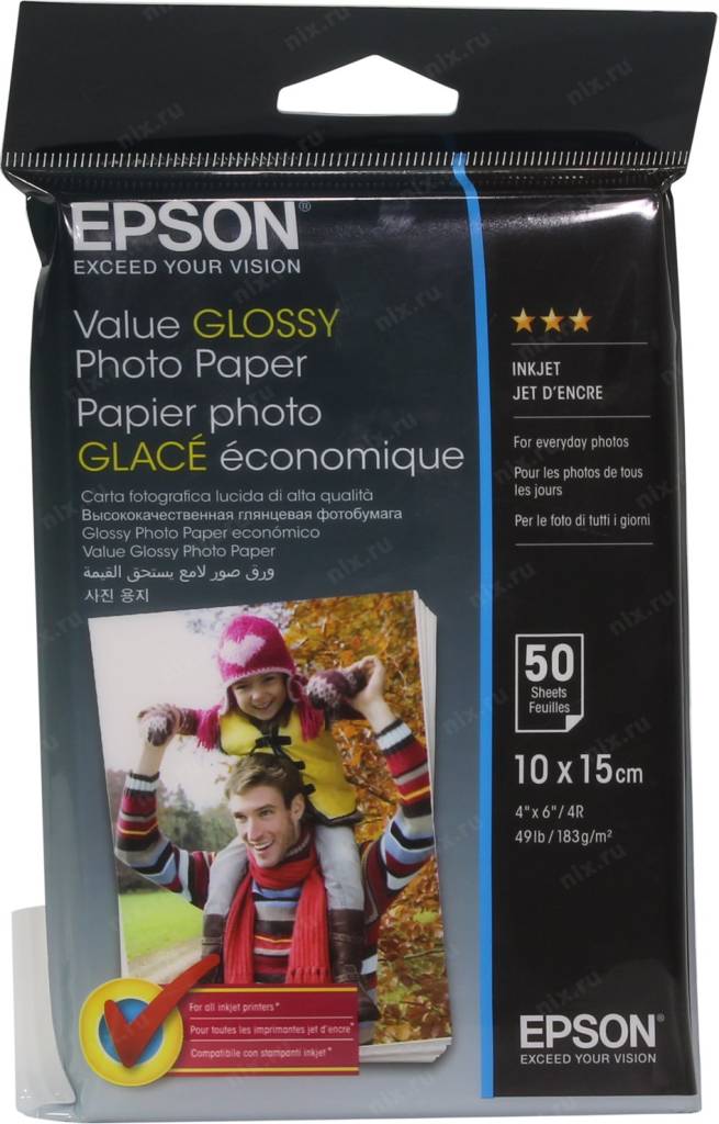  A6 EPSON S400038 Value Glossy Photo Paper (100x150, 50 , 183 /2)