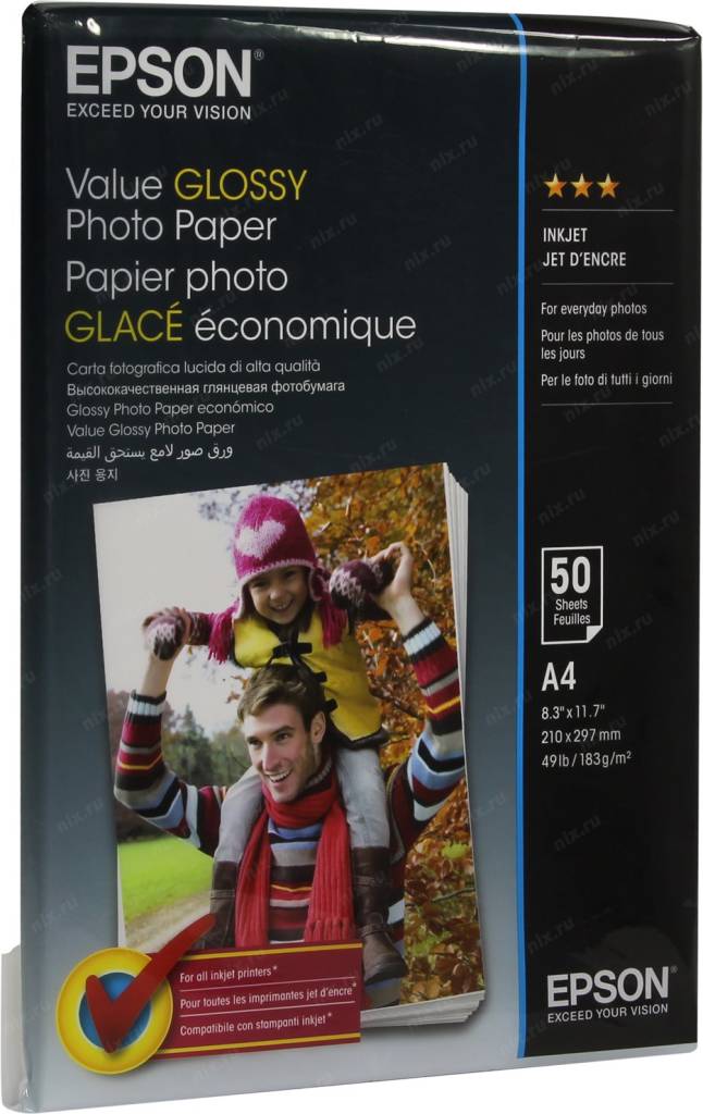   A4 EPSON S400036 Value Glossy Photo Paper (50 , 183 /2)