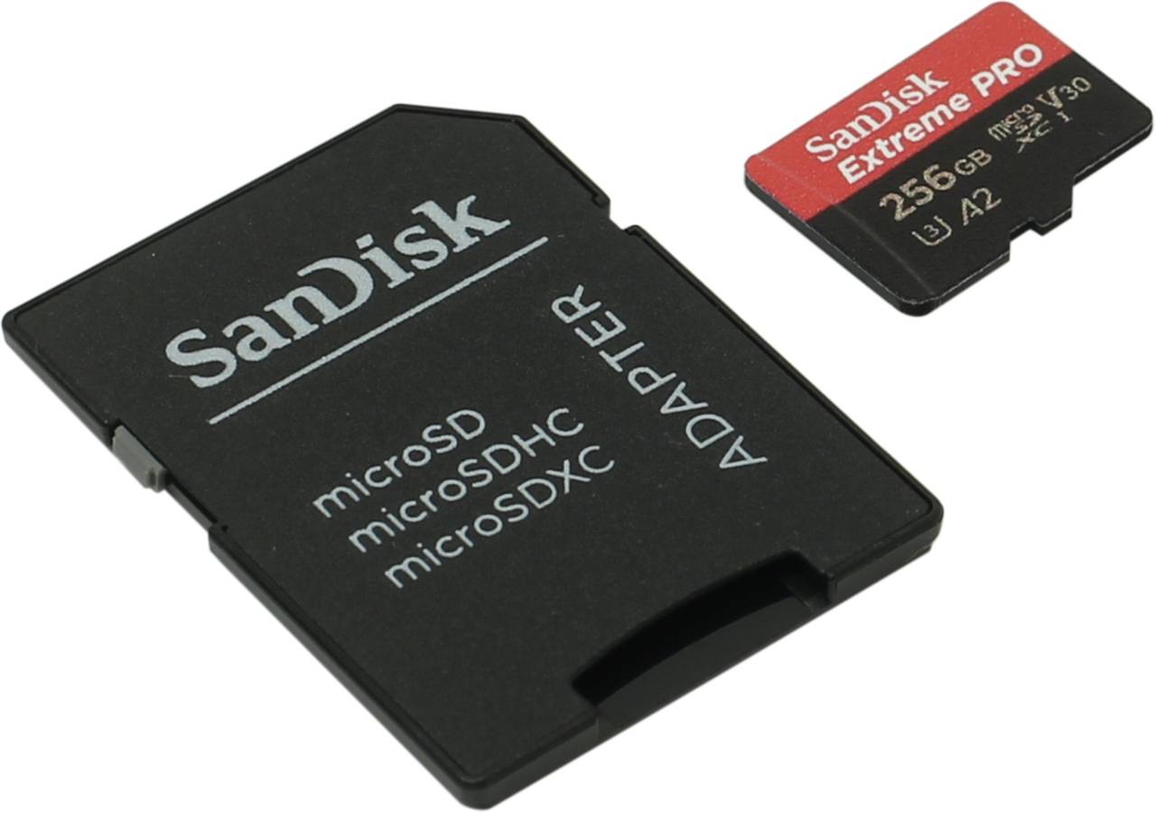   microSDXC 256Gb SanDisk Extreme Pro [SDSQXCZ-256G-GN6MA] UHS-I U3 V30+microSD