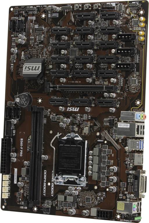    LGA1151 MSI B360-F PRO (RTL) [B360] PCI-E DVI+HDMI GbLAN SATA ATX 2DDR4