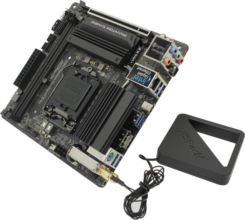    LGA1151 ASRock Z390 PHANTOM GAMING-ITX/AC(RTL)[Z390]PCI-E HDMI+DP GbLAN+WiFi+BT SA