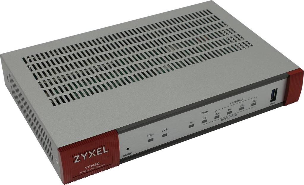    ZyXEL [VPN50] ZyWALL VPN Firewall (4UTP/DMZ 1000Mbps, 1WAN, 1USB)