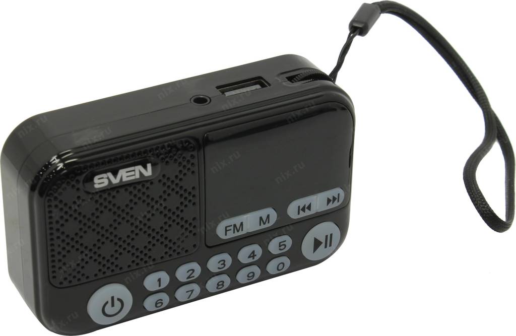   SVEN PS-25 Black (3W, USB, FM, microSD, Li-Ion)