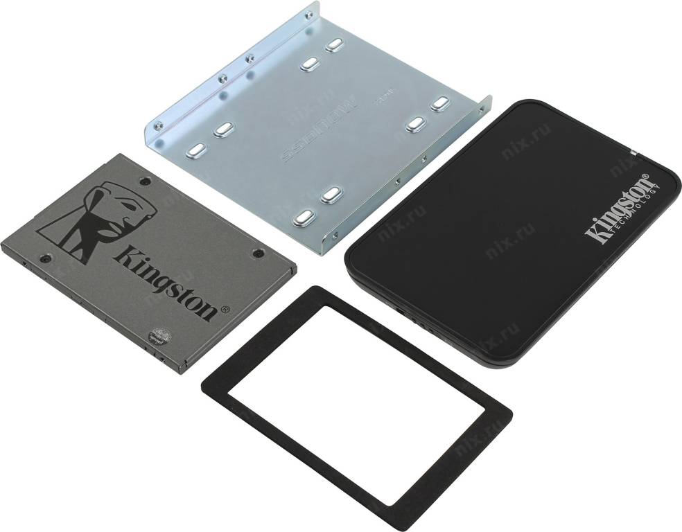   SSD 240 Gb SATA-III Kingston UV500 [SUV500/240G] 2.5 3D TLC + EXT BOX USB +3.5  