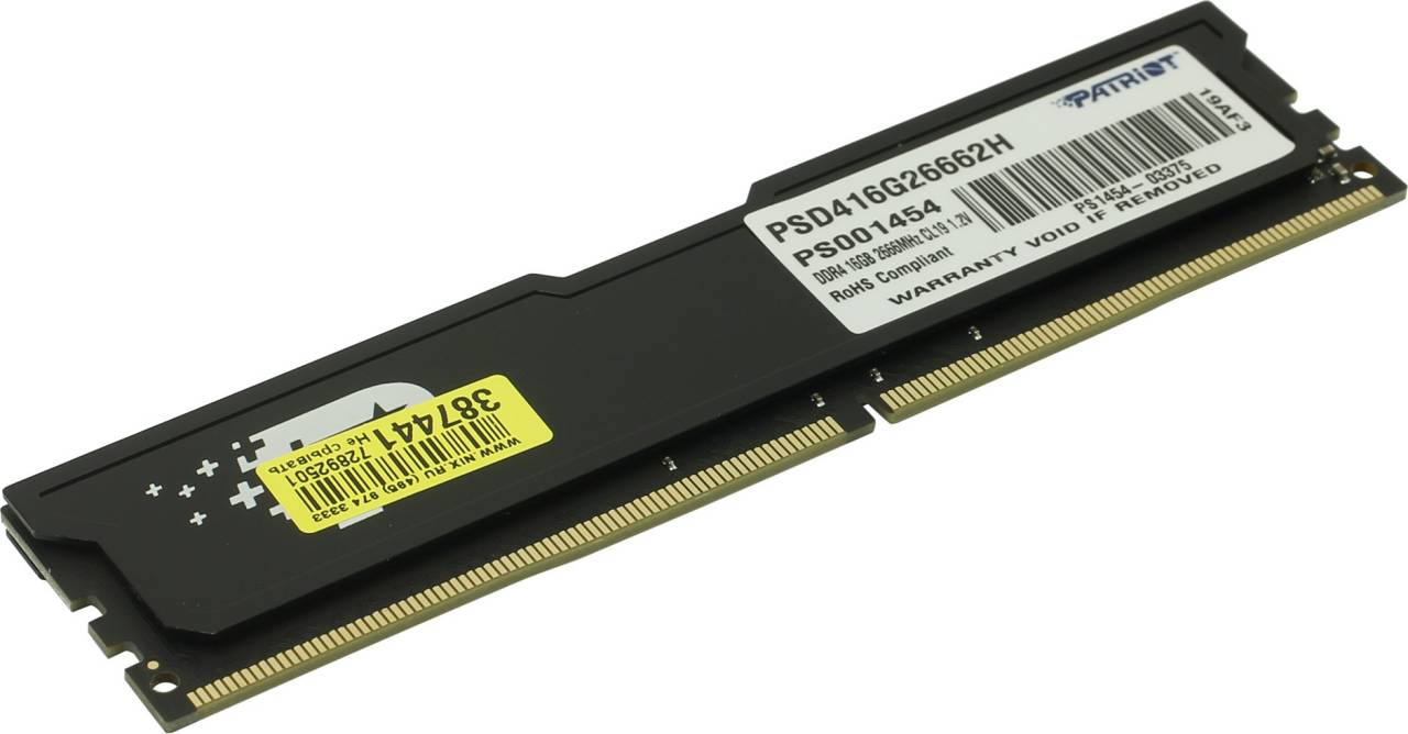    DDR4 DIMM 16Gb PC-21300 Patriot Signature Line [PSD416G26662H] CL19