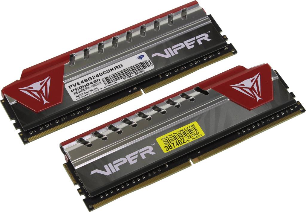    DDR4 DIMM  8Gb PC-19200 Patriot Viper [PVE48G240C5KRD] KIT 2*4Gb