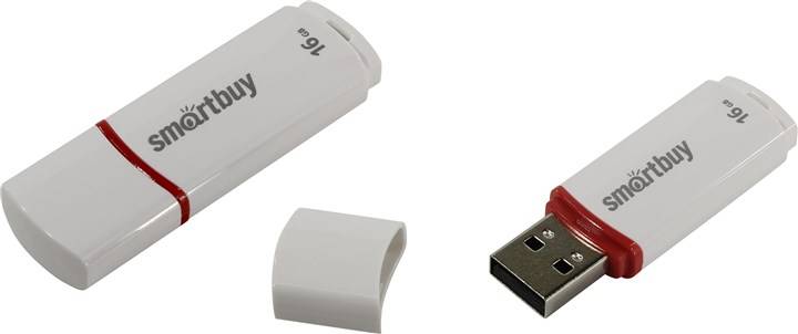  USB2.0 16Gb SmartBuy Crown Compact [SB16GBCRW-W_] (RTL)