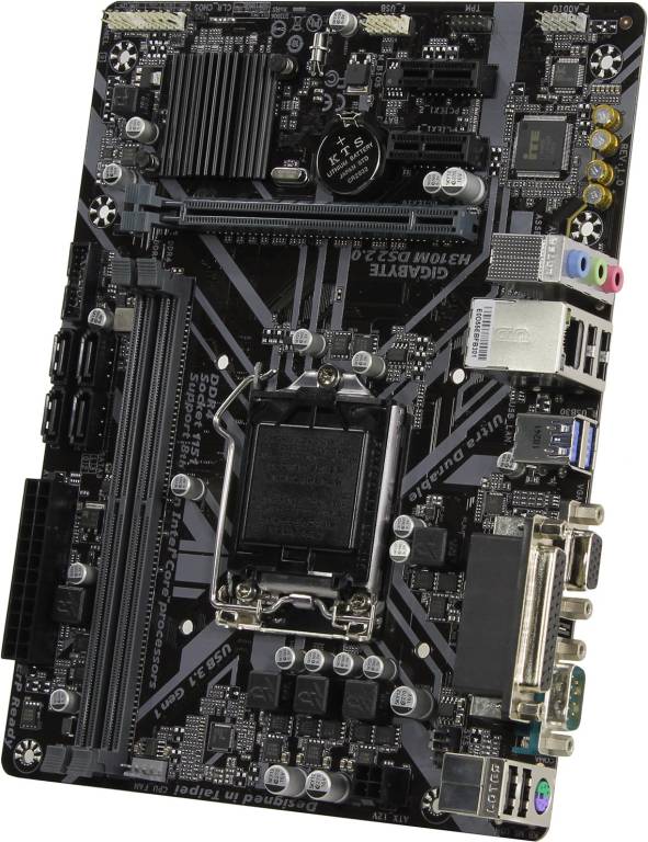    LGA1151 GIGABYTE H310M DS2 2.0 (RTL) [H310] PCI-E Dsub GbLAN SATA MicroATX 2DDR4