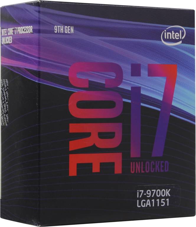   Intel Core i7-9700K BOX 3.6 GHz/8core/SVGA UHD Graphics 630/12Mb/95W/8 GT/s LGA1151