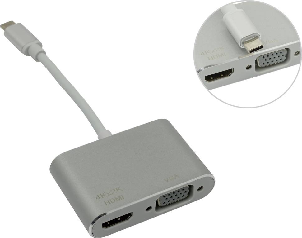  - USB-C - > HDMI(F)+VGA(15F)
