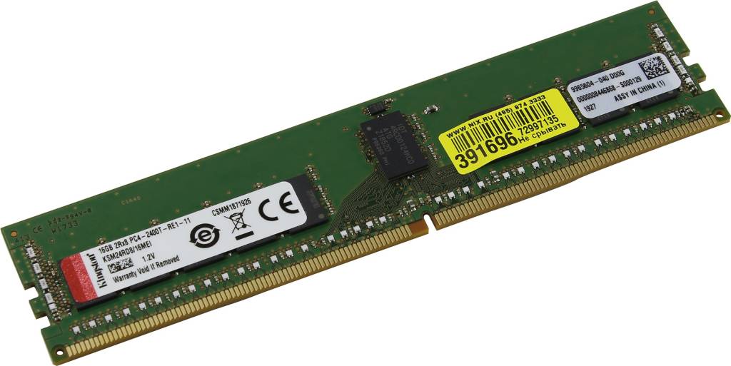    DDR4 RDIMM 16Gb PC-19200 Kingston [KSM24RD8/16MEI] CL17 ECC Registered