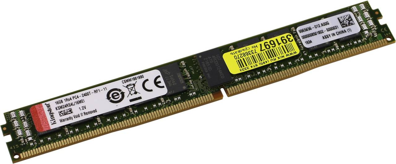    DDR4 RDIMM 16Gb PC-19200 Kingston [KSM24RS4L/16MEI] CL17 ECC Registered Low Profile