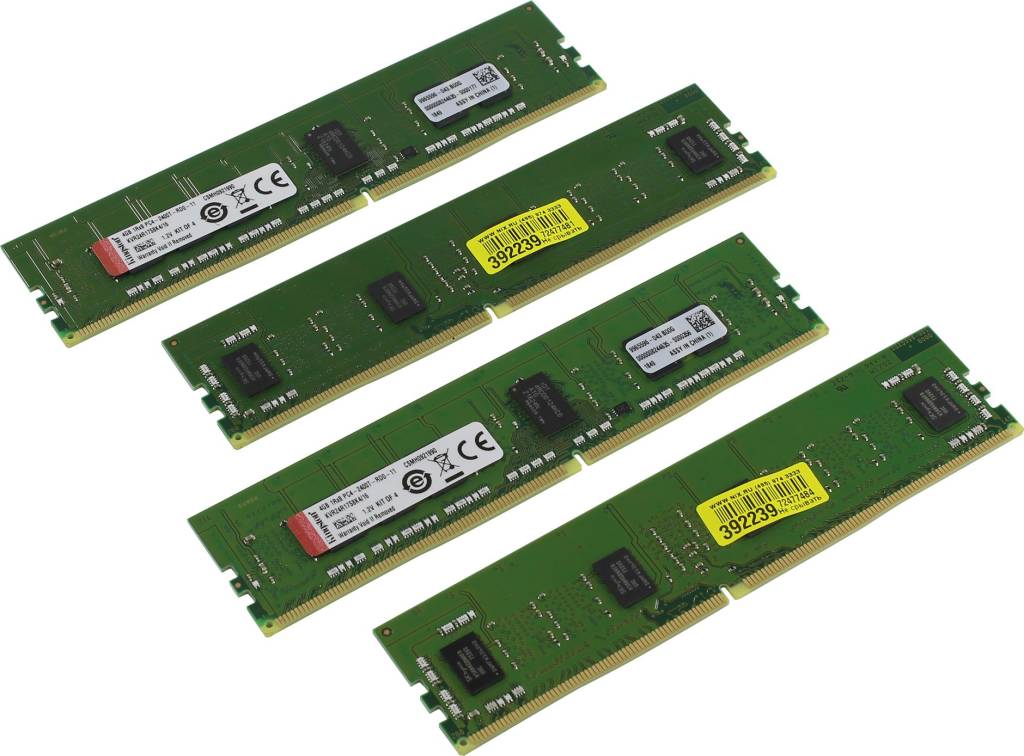    DDR4 RDIMM 16Gb PC-19200 Kingston [KVR24R17S8K4/16] KIT 4*4Gb CL17 ECC Registered