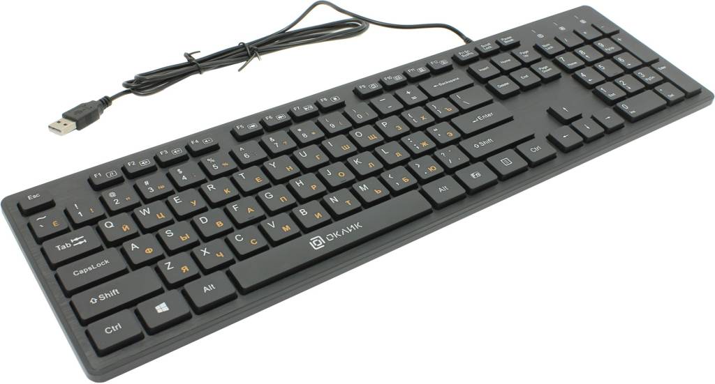   USB OKLICK Keyboard 520M2U Black 104 +2xUSB port [1061587]