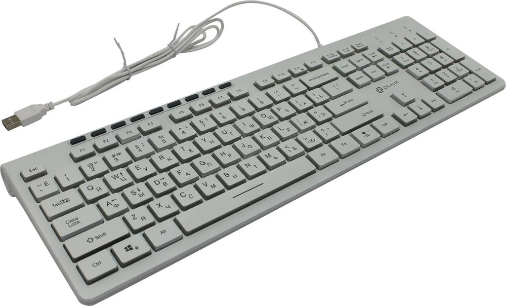   USB OKLICK Multimedia Keyboard 490ML White[USB]104+9 /, [1067205]