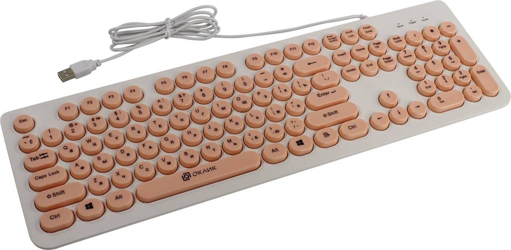   USB OKLICK Keyboard 400MR White-Rose 104 [1070516]
