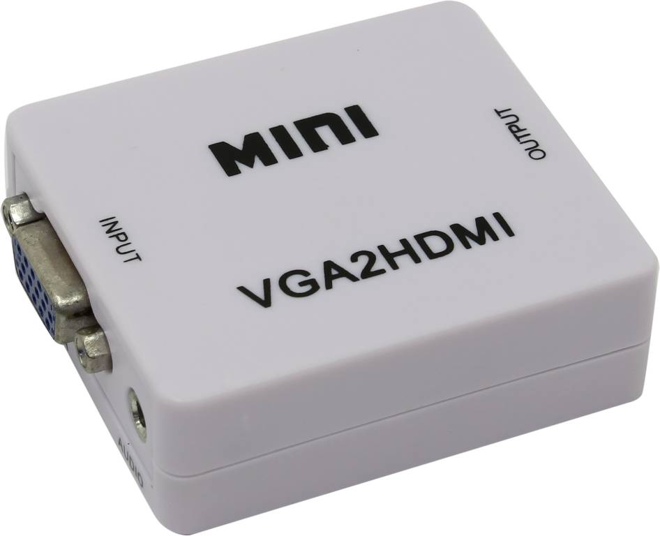 купить Видеопереходник VGA to HDMI Converter (VGA(15F)+jack-- >HDMI 19F) Greenconnect [GL-v122]