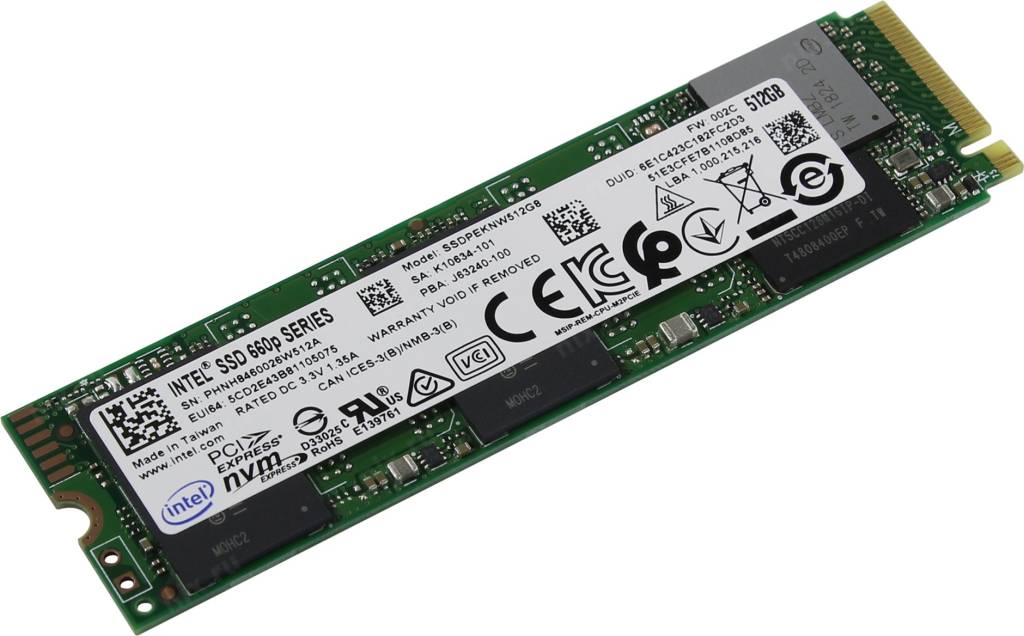   SSD 512 Gb M.2 2280 M Intel 660P Series [SSDPEKNW512G8X1] 3D QLC