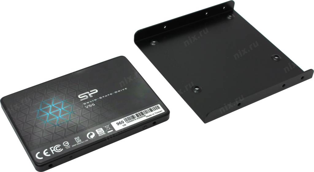   SSD 960 Gb SATA-III Silicon Power Velox V55 [SP960GBSS3V55S25] 2.5 TLC+3.5 