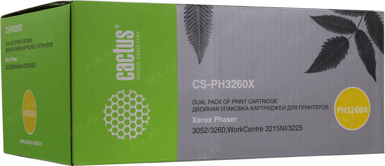  - Xerox 106R02782 Black (Cactus) 2 .  Phaser 3052/3260, WC3215NI/3225 (2x3000 )