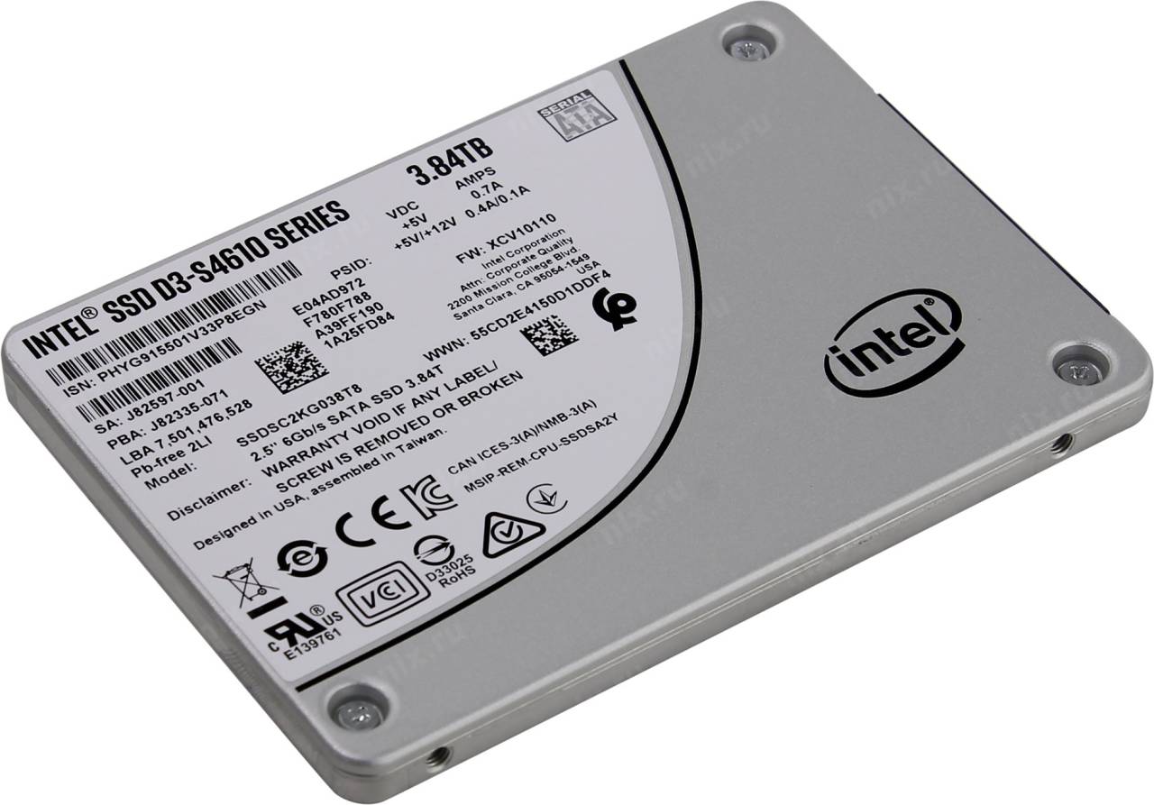   SSD 3.84 Tb SATA-III Intel D3-S4610 Series [SSDSC2KG038T801] 2.5