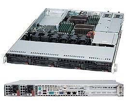  Server Case SuperMicro [CSE-815TQC-R706WB]Black 4xHotSwap SAS/SATA, WIO 750W HS 1U RM