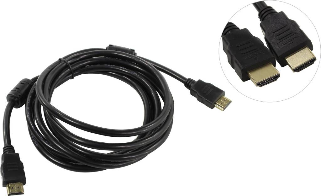 купить Кабель HDMI to HDMI (19M -19M)  3.0м (2 фильтра) v2.0 5bites [APC-200-030F]