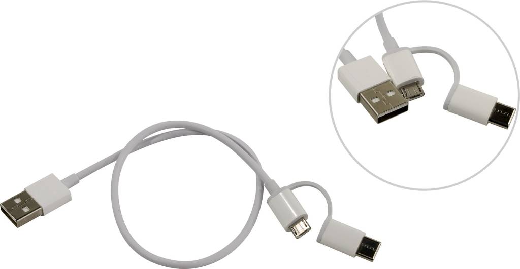 - USB AF-- >micro-B + USB-C M, 0.3  Xiaomi [SJV4083TY]