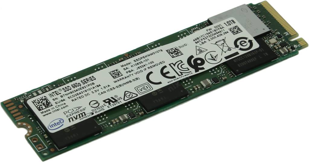   SSD 1 Tb M.2 2280 M Intel 660P Series [SSDPEKNW010T8X1] 3D QLC