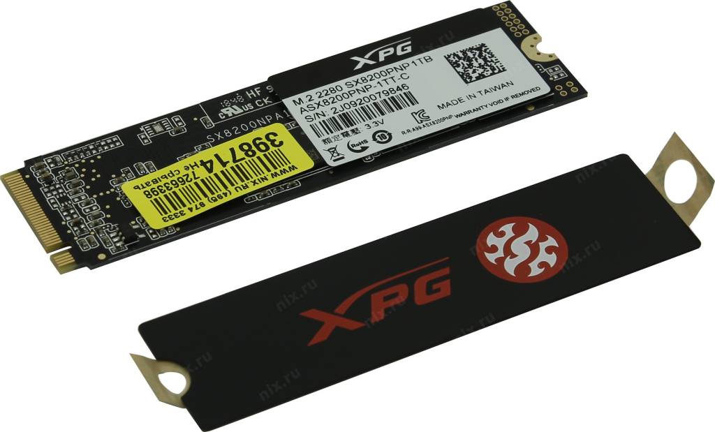   SSD 1 Tb M.2 2280 M ADATA XPG SX8200 Pro [ASX8200PNP-1TT-C] 3D TLC
