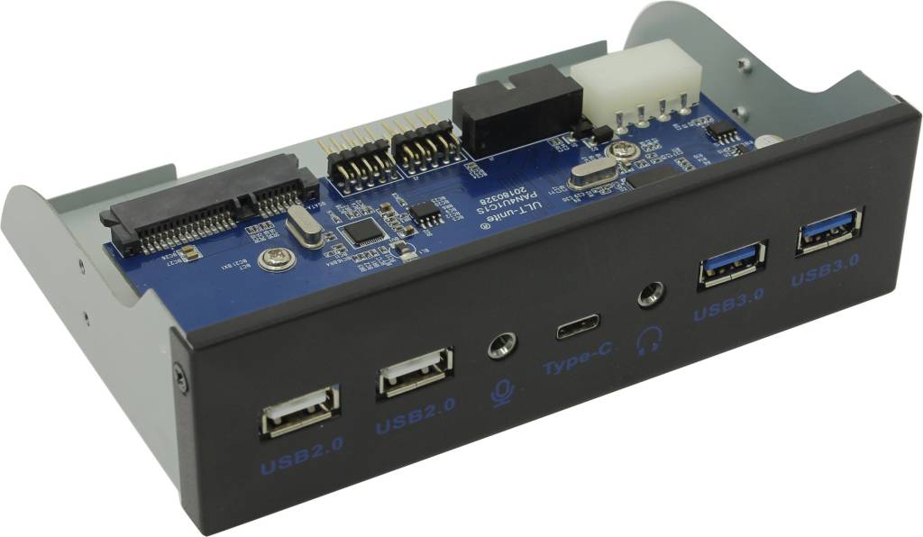   5.25 USB2.0 2-port+USB3.0 2-port+USB-C+audio Panel Espada [5,25panel2]