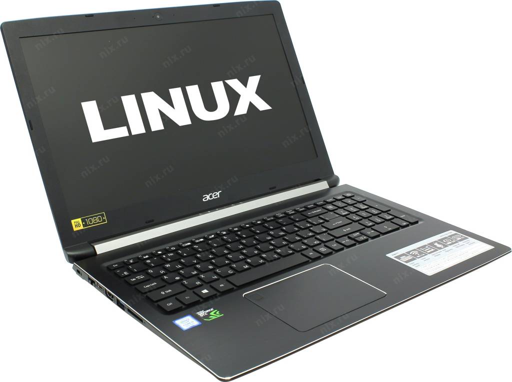   Acer Aspire A715-72G-77A0[NH.GXCER.004]i7 8750H/8/1Tb+128SSD/GTX1050Ti/WiFi/BT/Linux/15.6/2