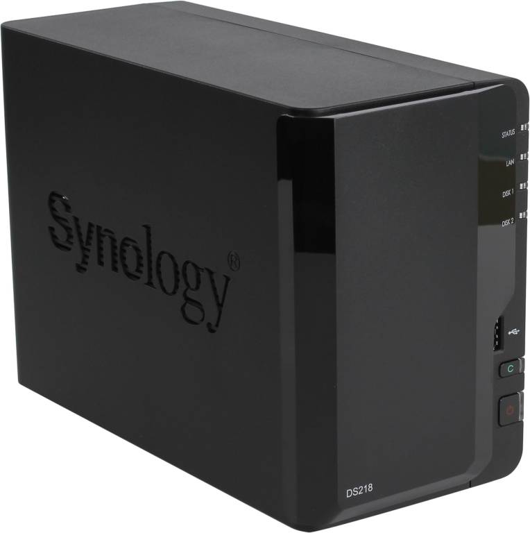     Synology[DS218]Disk Station(2x3.5/2.5 HDD/SSD SATA,RAID 0/1/JBOD,GbLAN,USB2