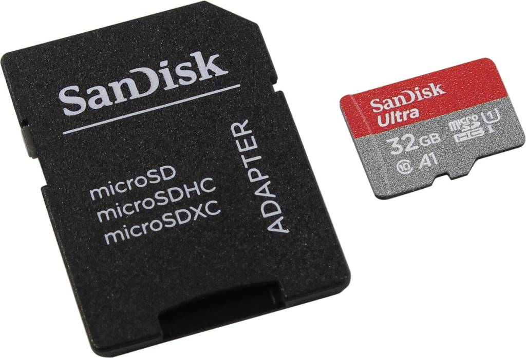    microSDHC 32Gb SanDisk Ultra [SDSQUAR-032G-GN6MA] UHS-I U1 Class10+microSD-- >