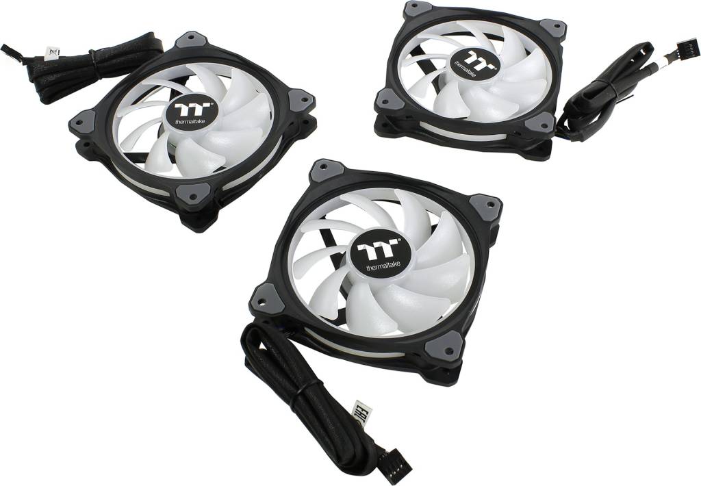   Thermaltake[CL-F073-PL12SW-A]Riing Duo 12(Fan Sp.Contr.,16.8M color LED,120x120x25 3,