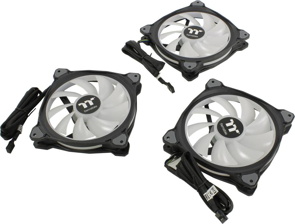  Thermaltake[CL-F078-PL14SW-A]Riing Duo 14(Fan Sp.Contr.,16.8M color LED,140x140x25 3,
