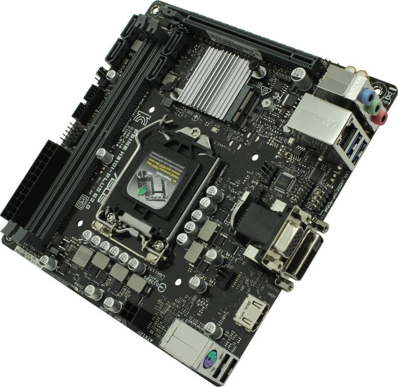    LGA1151 ASUS PRIME H310I-PLUS R2.0(RTL)[H310]PCI-E Dsub+DVI+HDMI GbLAN SATA Mini-I