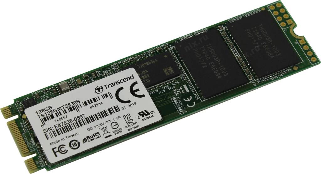  SSD 128 Gb M.2 2280 B&M SATA-III Transcend 830S [TS128GMTS830S]