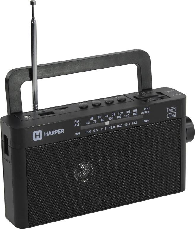  HARPER [HDRS-377]  (FM/AM/SW, MP3, microSD, USB, BT, 18650/220V)