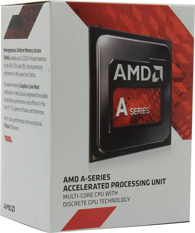   AMD A6-7480 BOX (AD7480AC) 3.8 GHz/2core/SVGA RADEON R5/1 Mb/65W Socket FM2+