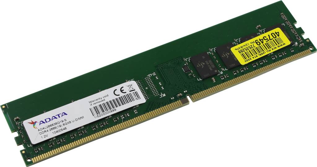    DDR4 DIMM  8Gb PC-21300 ADATA [AD4U266638G19-S]