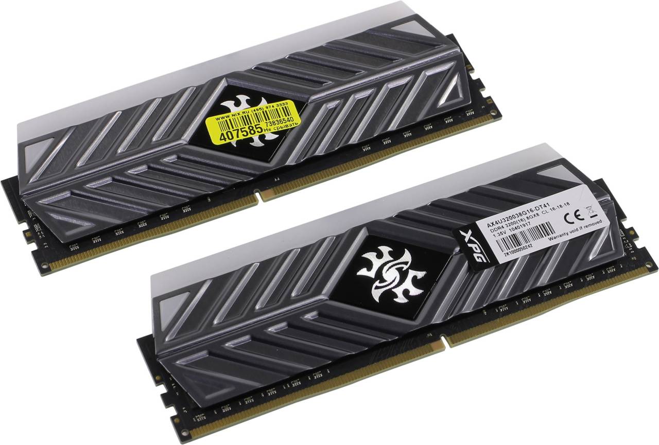    DDR4 DIMM 16Gb PC-25600 ADATA XPG Spectrix D41 [AX4U320038G16-DT41] KIT 2*8Gb CL16