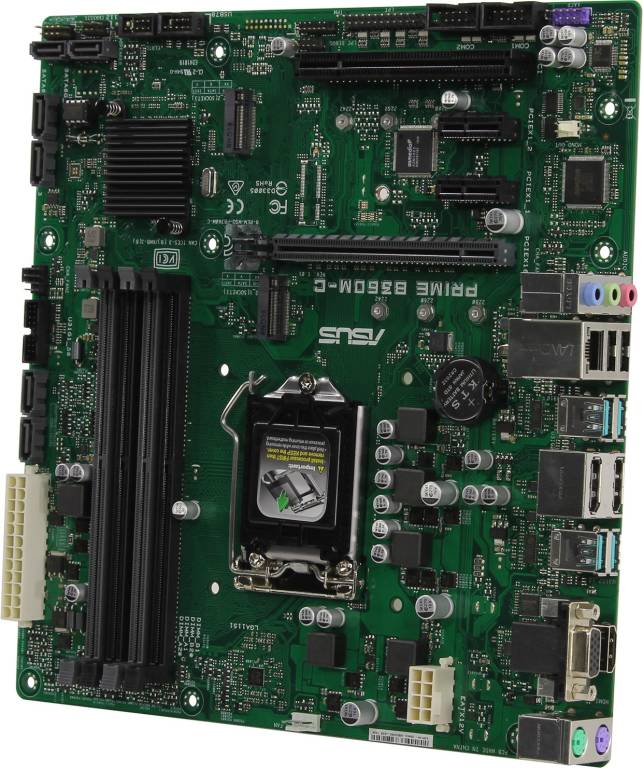    LGA1151 ASUS PRIME B360M-C/CSM(RTL)[B360]PCI-E Dsub+HDMI+DP GbLAN SATA MicroATX 4D