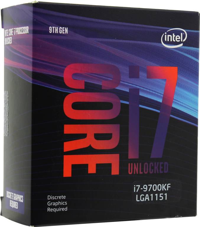   Intel Core i7-9700KF BOX ( ) 3.6 GHz/8core/1.5+12Mb/95W/8 GT/s LGA1151