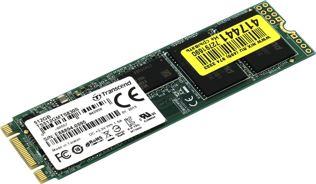   SSD 512 Gb M.2 2280 B&M SATA-III Transcend 830S [TS512GMTS830S] 3D TLC