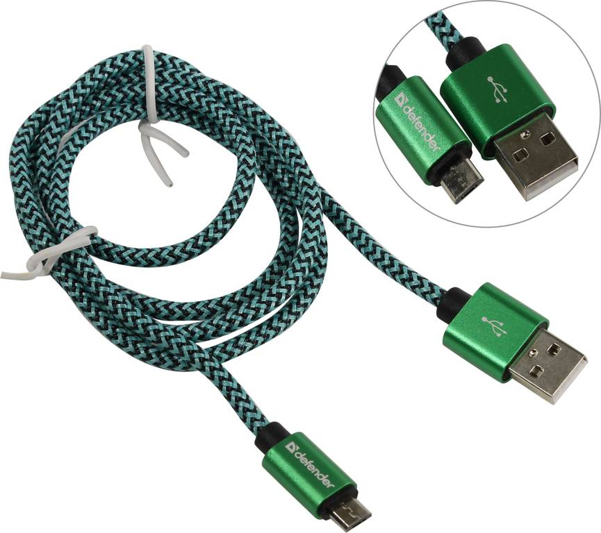 купить Кабель USB 2.0 AM-- >micro-B 1.0м Green Defender [87804]
