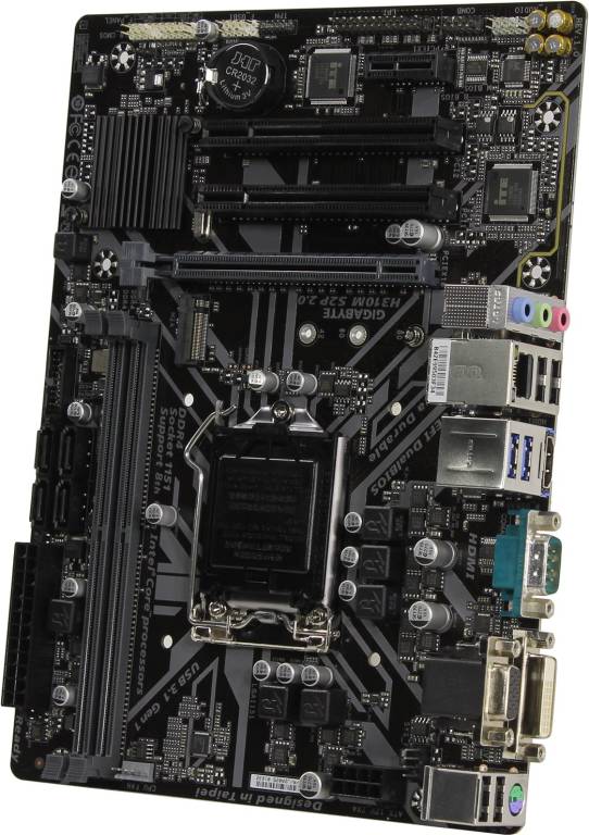    LGA1151 GIGABYTE H310M S2P rev2.0(RTL) PCI-E Dsub+DVI+HDMI GbLAN SATA MicroATX