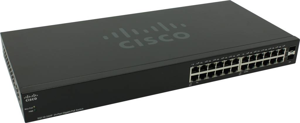   24-. Cisco [SG110-24HP-EU] Gigabit PoE Switch