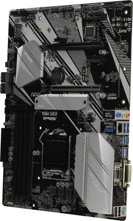    LGA1151 ASRock B365 PRO4 (RTL) [B365] 2xPCI-E Dsub+DVI+HDMI GbLAN SATA ATX 4DDR4