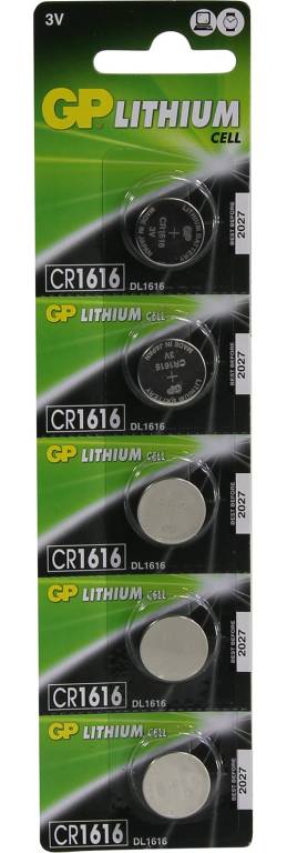  .  GP Lithium CR1616-5 (Li, 3V) [. 5 ]